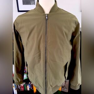 Bomber Jacket. Olive Green. Medium. Lightly Insulated. Like New Condition.